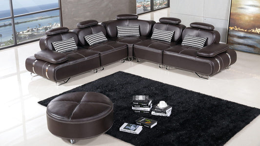 American Eagle AE-L607 Modern Sectional - Dark Chocolate or Black