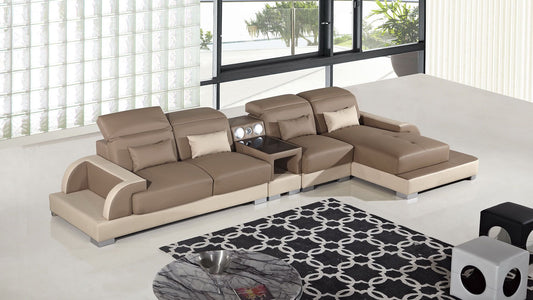 American Eagle LD812 Modern Faux Leather Sectional
