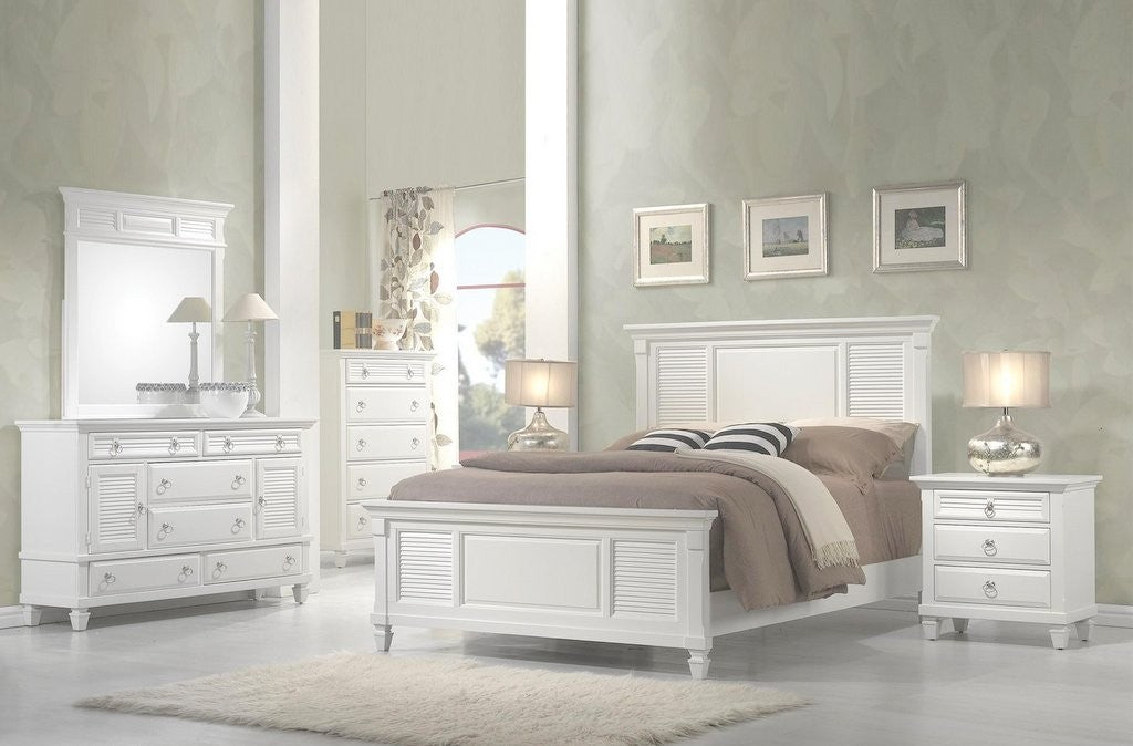 Alpine Furniture Winchester Bedroom Collection - White Finish