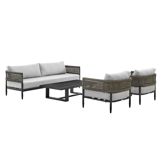 Armen Living Alegria 4 Pc Outdoor Conversation Set