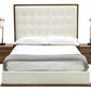 Modrest Amberlie - White Vegan Leather & Walnut Bed