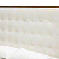Modrest Amberlie - White Vegan Leather & Walnut Bed