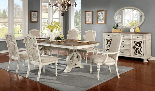 Arcadia Dining Collection - Antique White Finish