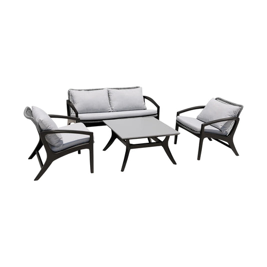 Armen Living Beckham 4 piezas - Eucalipto oscuro