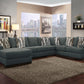Comfort Industries Atlas 3 Pc Chenille Sectional - 3 Colors