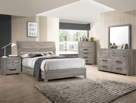 Crown Mark Tundra Bedroom Collection - Brown Rustic Finish