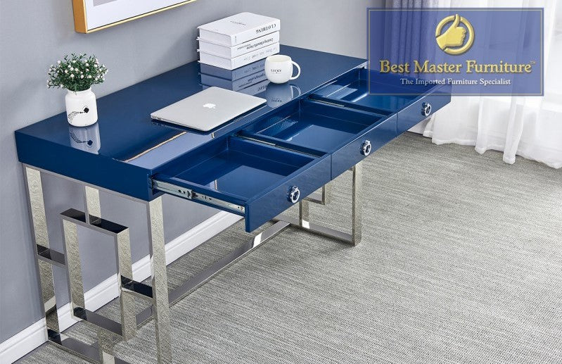 Computer Desk BA211 Stainless Steel Lacquer Top