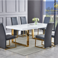 BA222 Modern 7 Pc Dining Collection - 3 Chair Options