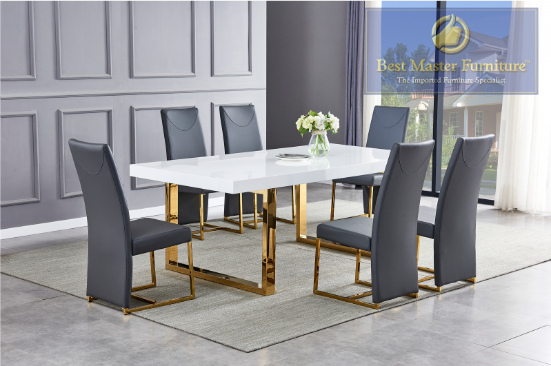 BA222 Modern 7 Pc Dining Collection - 3 Chair Options