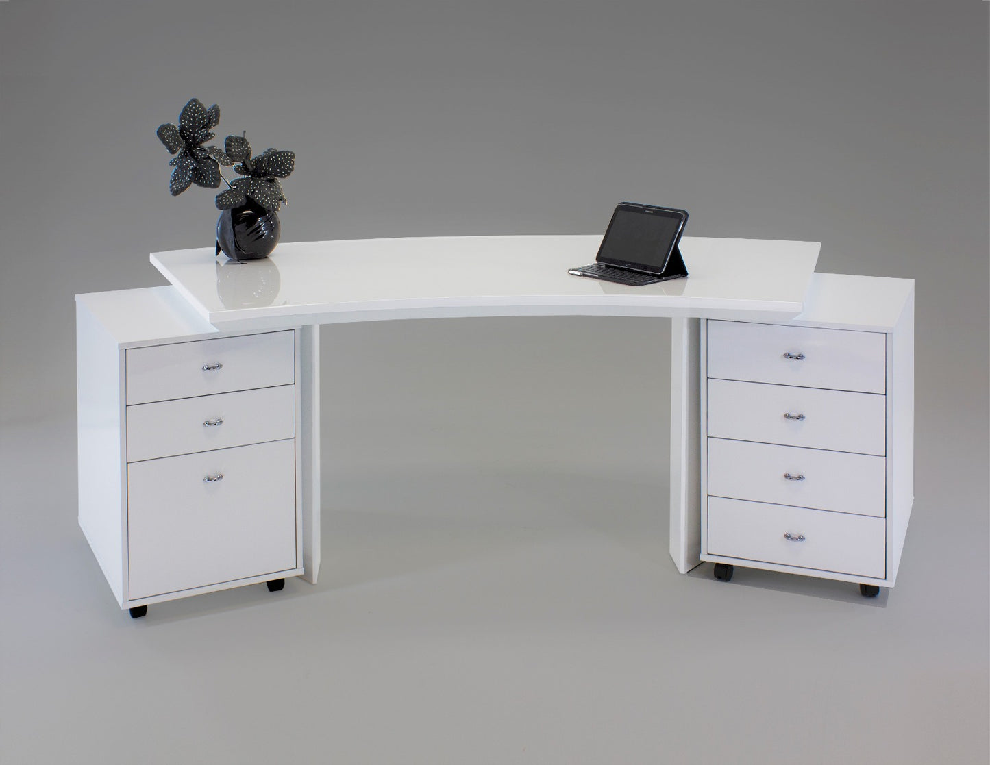 Sharelle Furnishings Bali Curved Desk - Wenge or White Lacquer