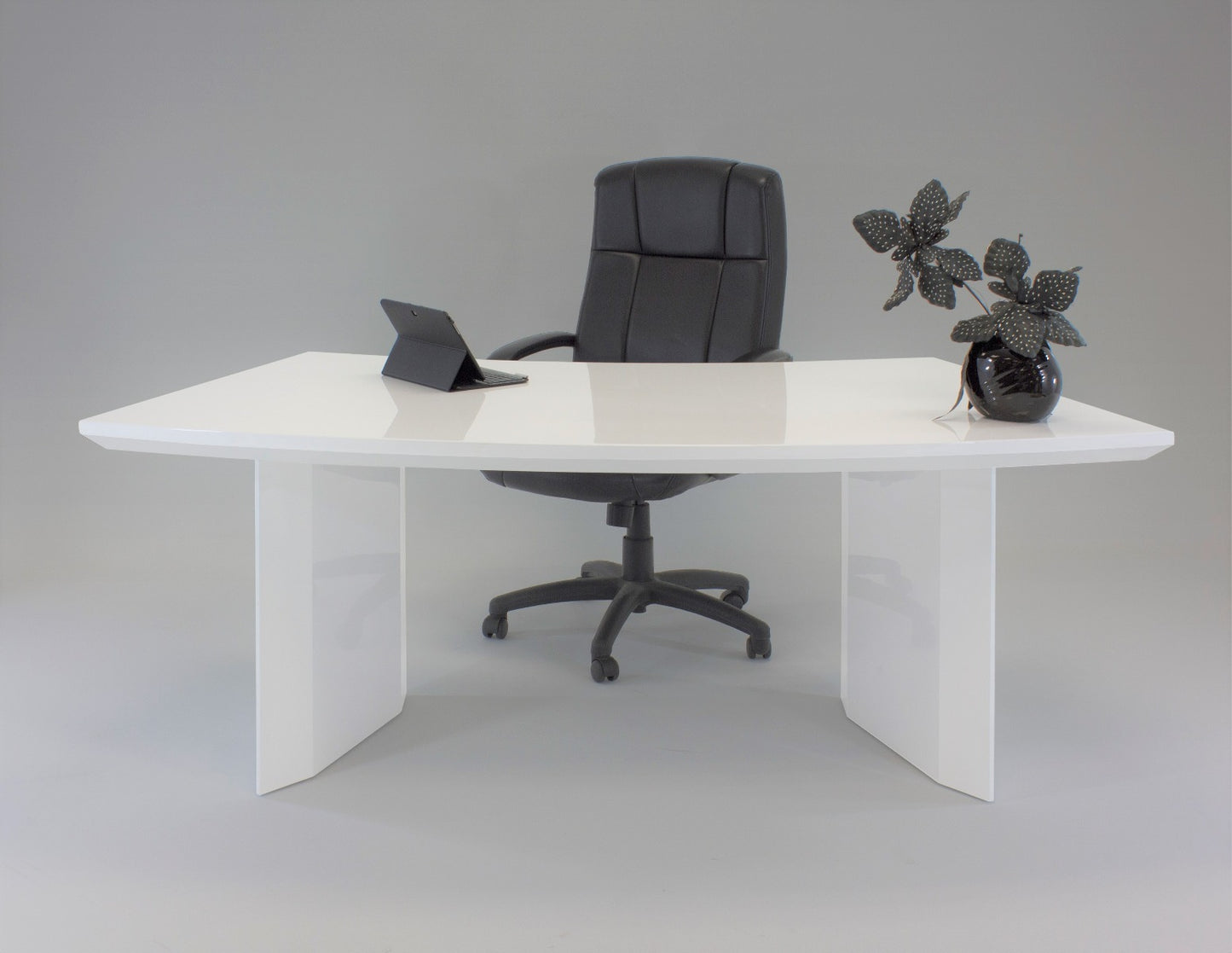 Sharelle Furnishings Bali Curved Desk - Wenge or White Lacquer