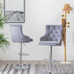 Tufted Velvet 2 Upholstered Adjustable Bar Stools