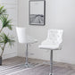 Tufted Velvet 2 Upholstered Adjustable Bar Stools
