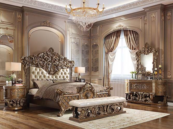 Constantine 5 Pc Grand Baroque Bedroom Collection