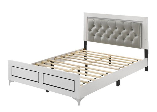 Acme Casilda White Platform Bedroom Collection - LED Headboard