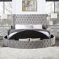 Gaiva BD00967Q Upholstered Storage Bed - Gray Velvet