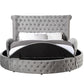 Gaiva BD00967Q Upholstered Storage Bed - Gray Velvet