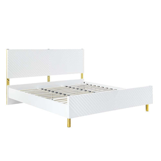 Gaines High Gloss Bedroom Collection - White or Gray