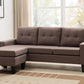Tufted Back Sectional w/Reversible Chaise - 4 Color Choices