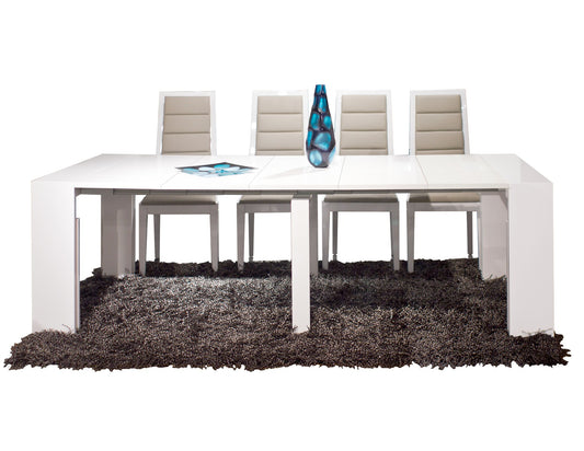 Colección de comedor Bellini lacado blanco - 5 extensiones