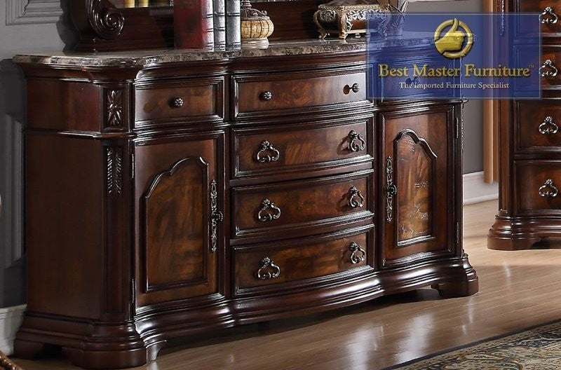 Brutus B1003 Bedroom Collection - Marble Top Case Goods