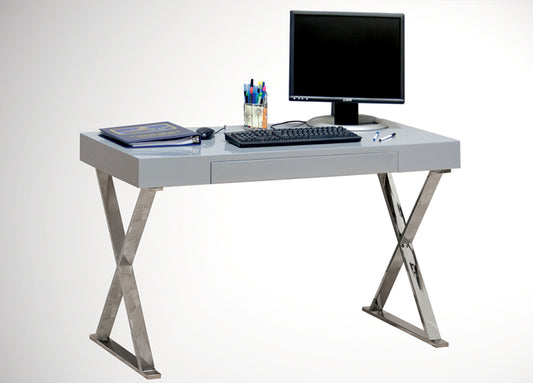 Contempo BA11 Computer Desk - Lacquer & Chrome