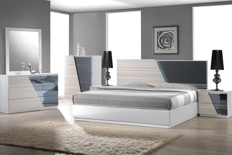 Manchester Modern Bedroom Furniture - Zebra White