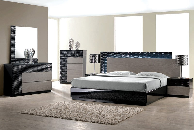 Romania Bedroom Collection - Black & Zebra Grey