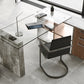 Nova Domus Boston Modern Glass & Faux Concrete Desk