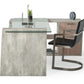 Nova Domus Boston Modern Glass & Faux Concrete Desk