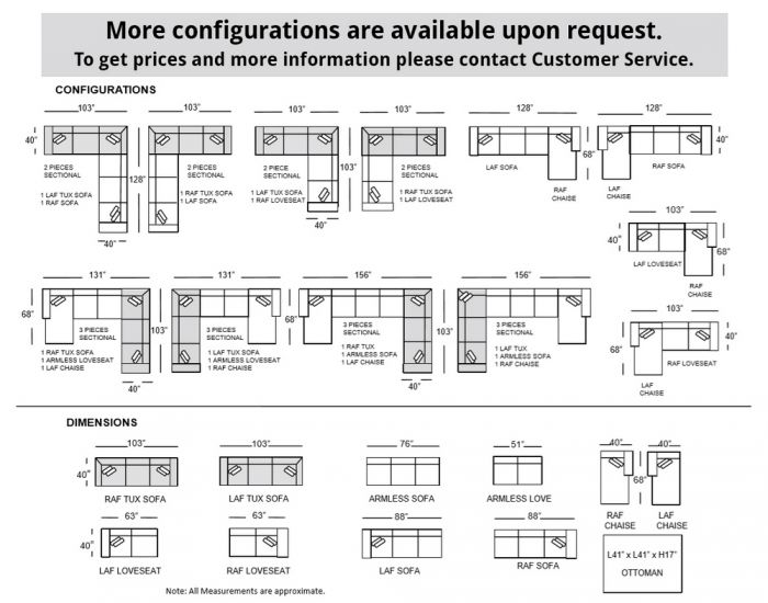 Comfort Industries Vienna Custom Made Sectional