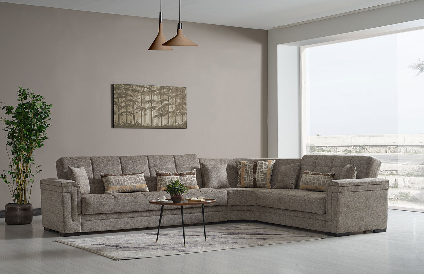 Bravo Convertible Sectional - Made in Italy - 3 Colors