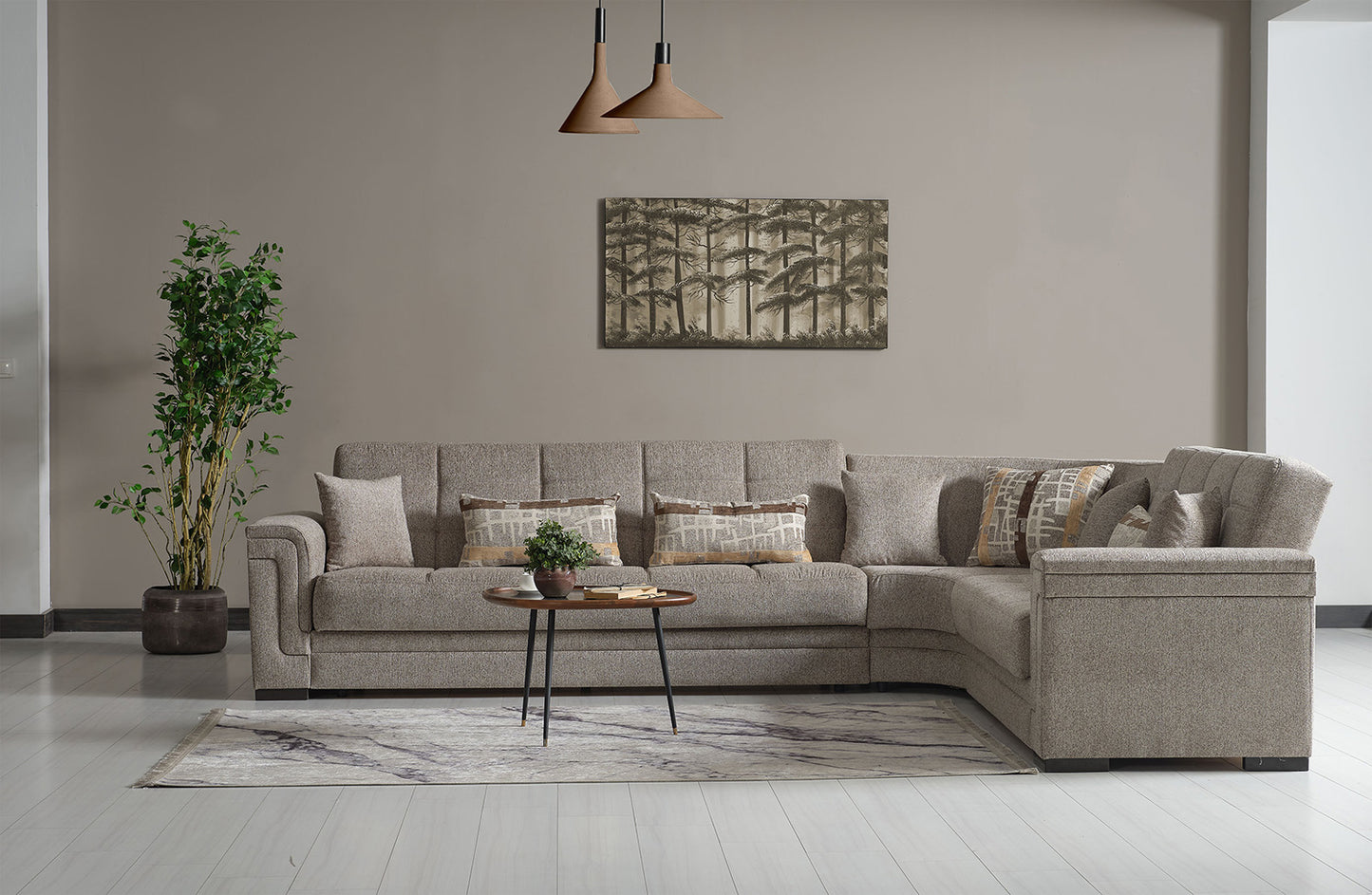 Bravo Convertible Sectional - Made in Italy - 3 Colors