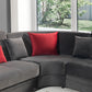 Bravo Graphite Gray Convertible Sectional