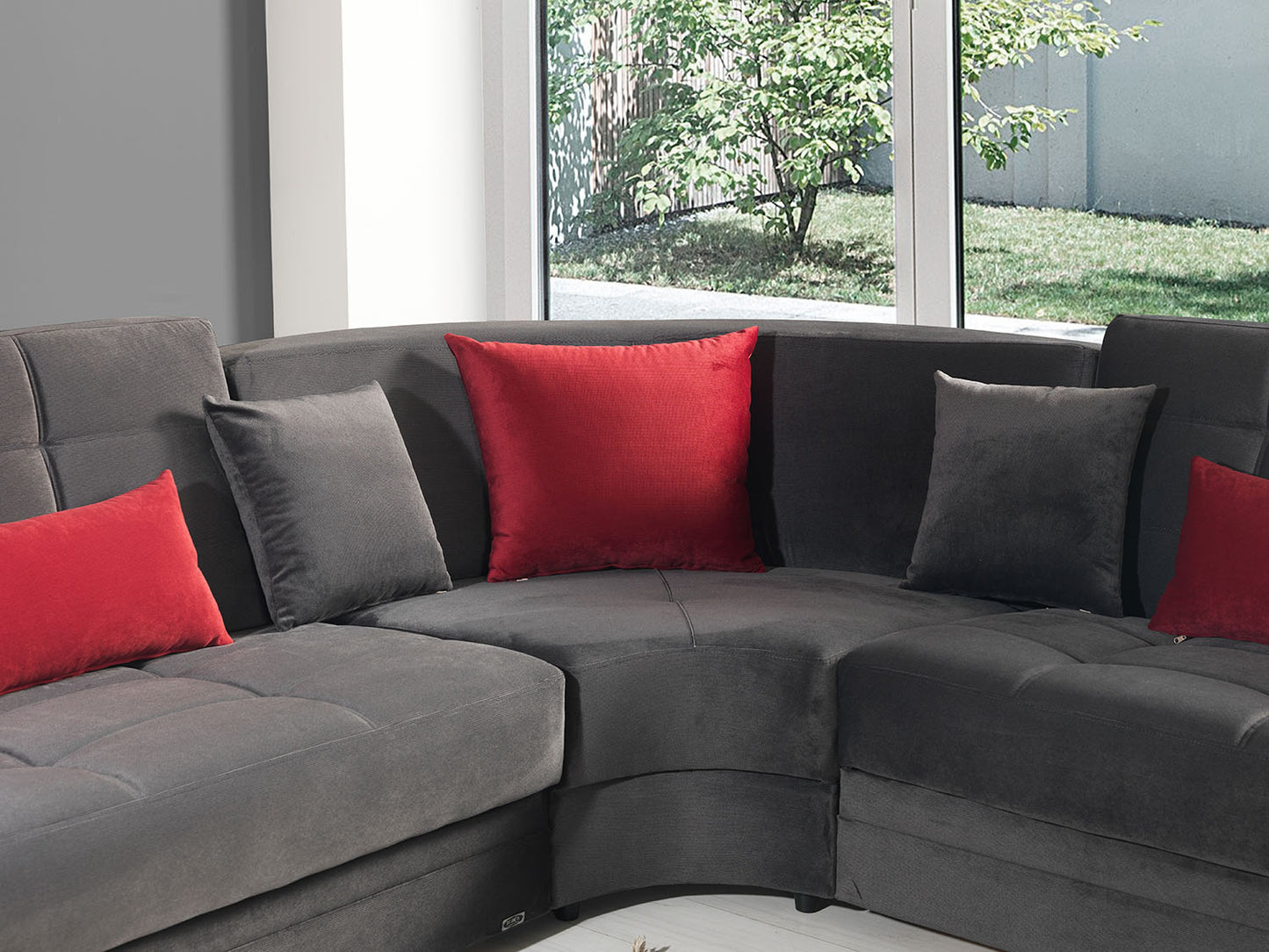 Bravo Graphite Gray Convertible Sectional