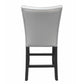 Camila Counter Stool - Silver Leatherette (set of 2)