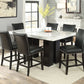 Camila Counter Stool - Black Leatherette (set of 2)