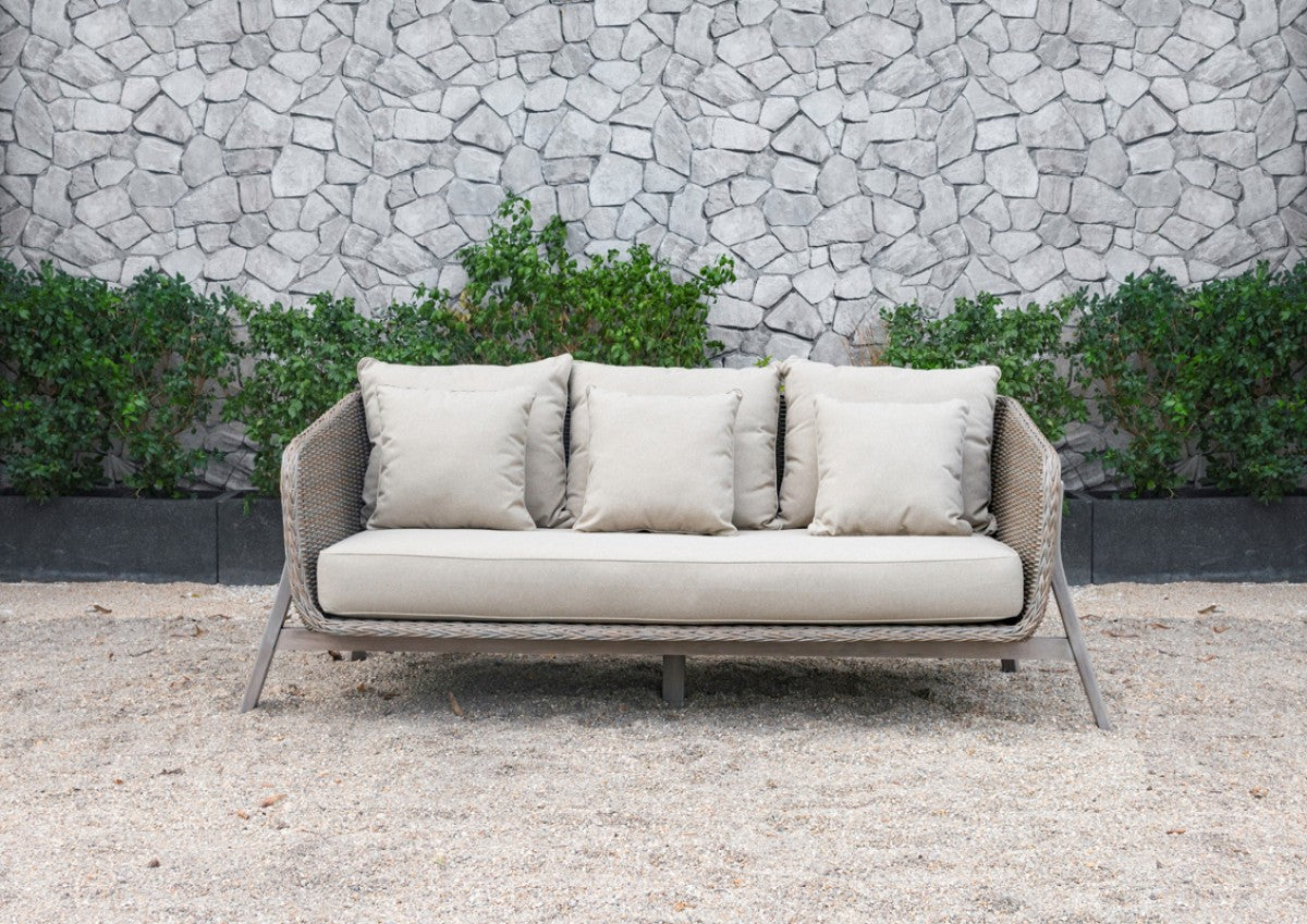 Renava Carillo Outdoor Beige Wicker Sofa Set