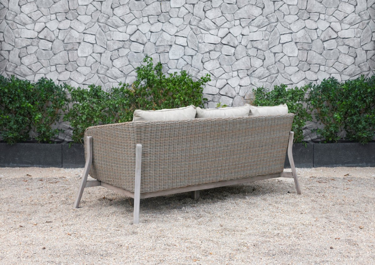 Renava Carillo Outdoor Beige Wicker Sofa Set