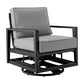 Armen Living Cayman Black Aluminum Outdoor Seating
