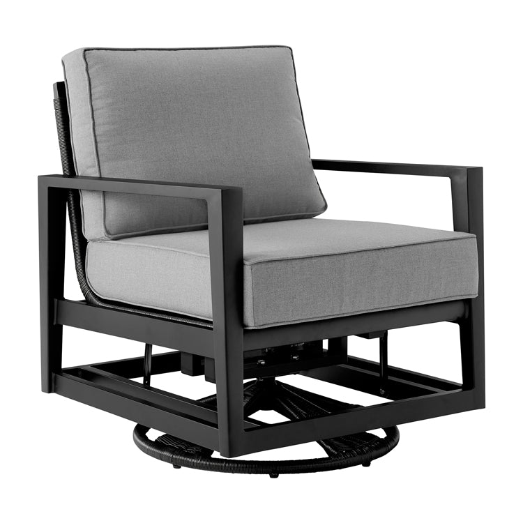 Armen Living Cayman Black Aluminum Outdoor Seating