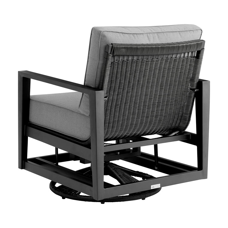 Armen Living Cayman Black Aluminum Outdoor Seating