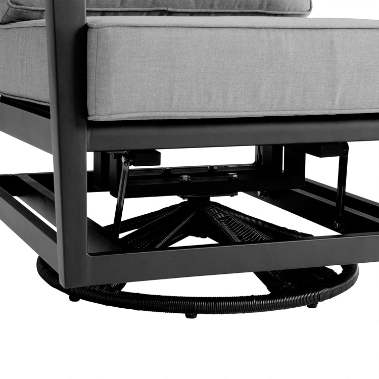 Armen Living Cayman Black Aluminum Outdoor Seating