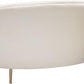 Celine Cream Velvet Curved Sofa - Stainless Steel Leg