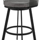 Chelsea 26" or 30" Swivel Barstool Metal Finish Faux Leather