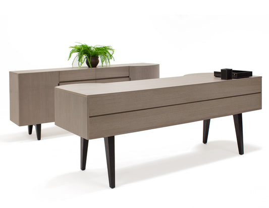 Chloe Modern Office Desk Collection - Grey or White