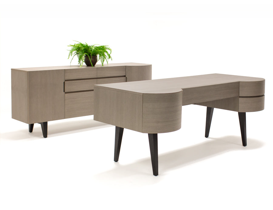 Chloe Modern Office Desk Collection - Grey or White