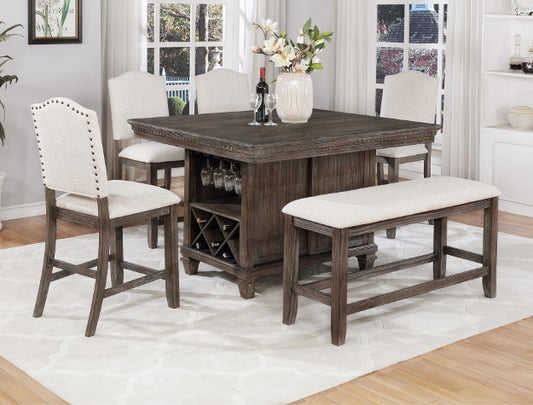 Crown Mark 2772 Regent Colección de comedor de 6 piezas - Almacenamiento de vino