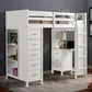 Cassidy Twin Loft Bed - White Finish