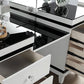 Juego de tocador Madonna en blanco y negro CM-DK824WH